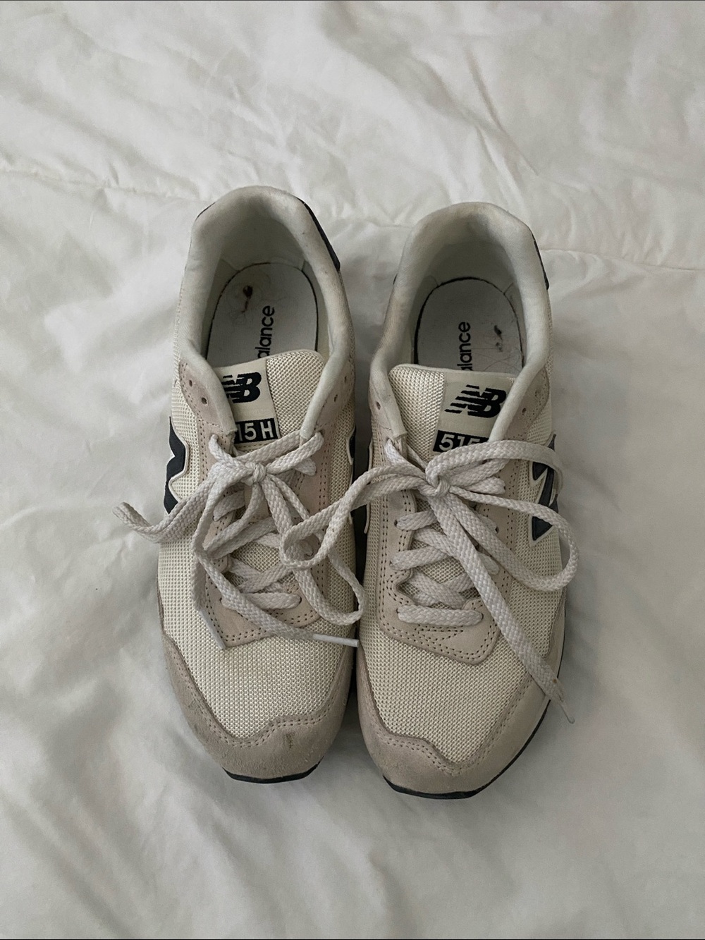 New Balance Off-White and Navy Retro Runner